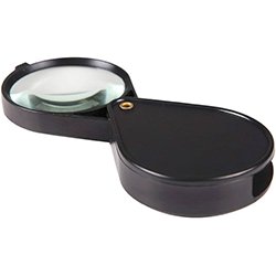 画像1: 折りたたみ式キーホルダ拡大鏡