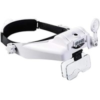 ★8-23倍★LED付メガネ式拡大鏡