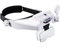 ★8-23倍★LED付メガネ式拡大鏡