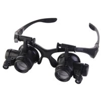 ★10-25倍★LED付メガネ式拡大鏡