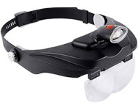 ★1.2-3.5倍★LED付メガネ式拡大鏡