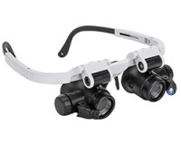 ★8-23倍★LED付メガネ式拡大鏡