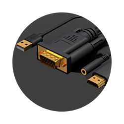 画像2: オーディオ信号付きHDMI-VGA変換ケーブル