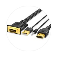 オーディオ信号付きHDMI-VGA変換ケーブル