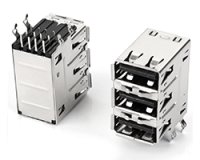 ★TYPE-A★2.0★3段USBコネクタ