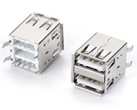 ★TYPE-A★2.0★2段USBコネクタ