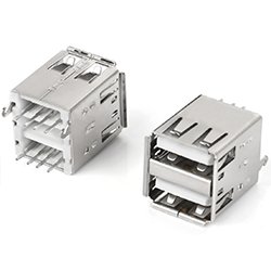 画像1: ★TYPE-A★2.0★2段USBコネクタ